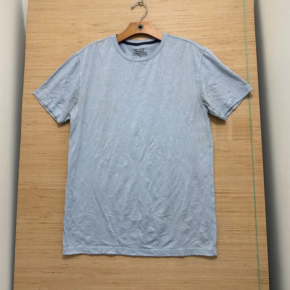 Vineyard Vines OTG On-The-Go Tee Mens Small Light Blue Performance Shirt S